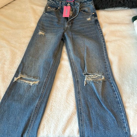 Edikted Straight Leg Jeans - Picture 1 of 7